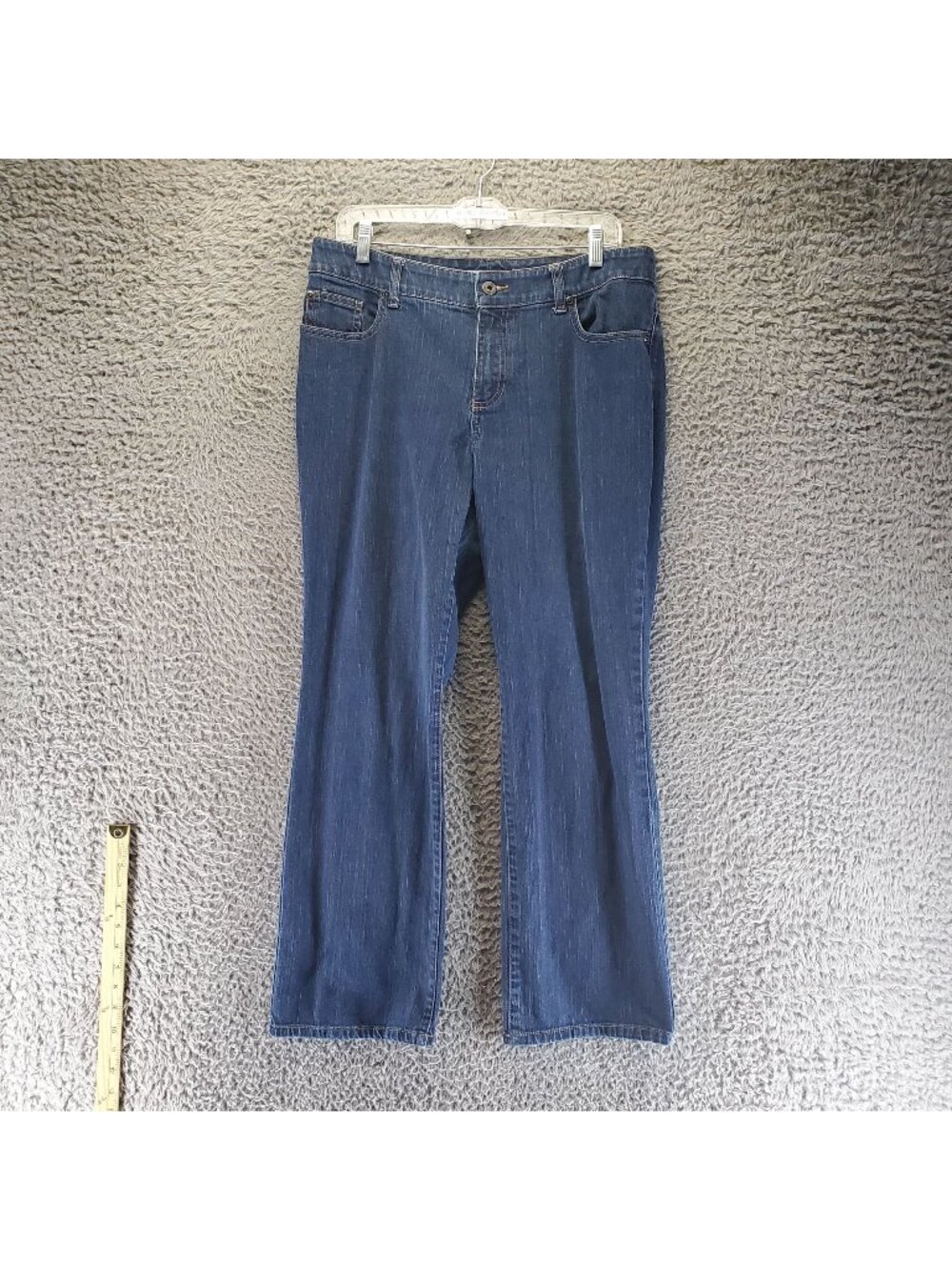Chicos Jeans Womens 1.5 Short US 10 Petite Blue Ultimate Fit Boot Leg Denim
